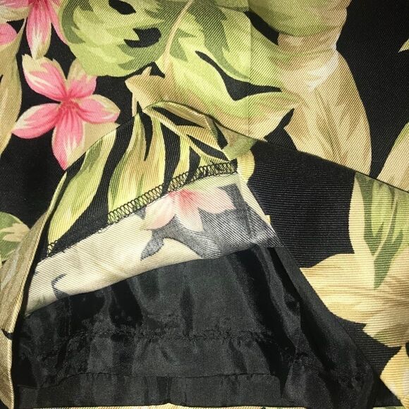 Jones New York A-line Skirt Stargazer Lily 12 Silk - Picture 6 of 7
